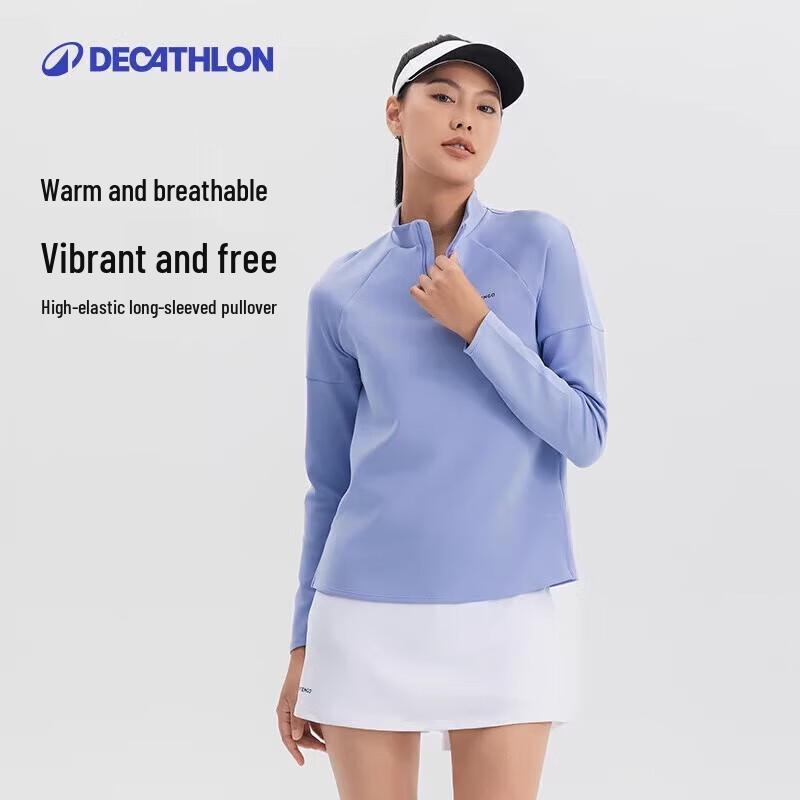 Женский спортивный топ с длинным рукавом Decathlon, термо, быстросохнущий One Size