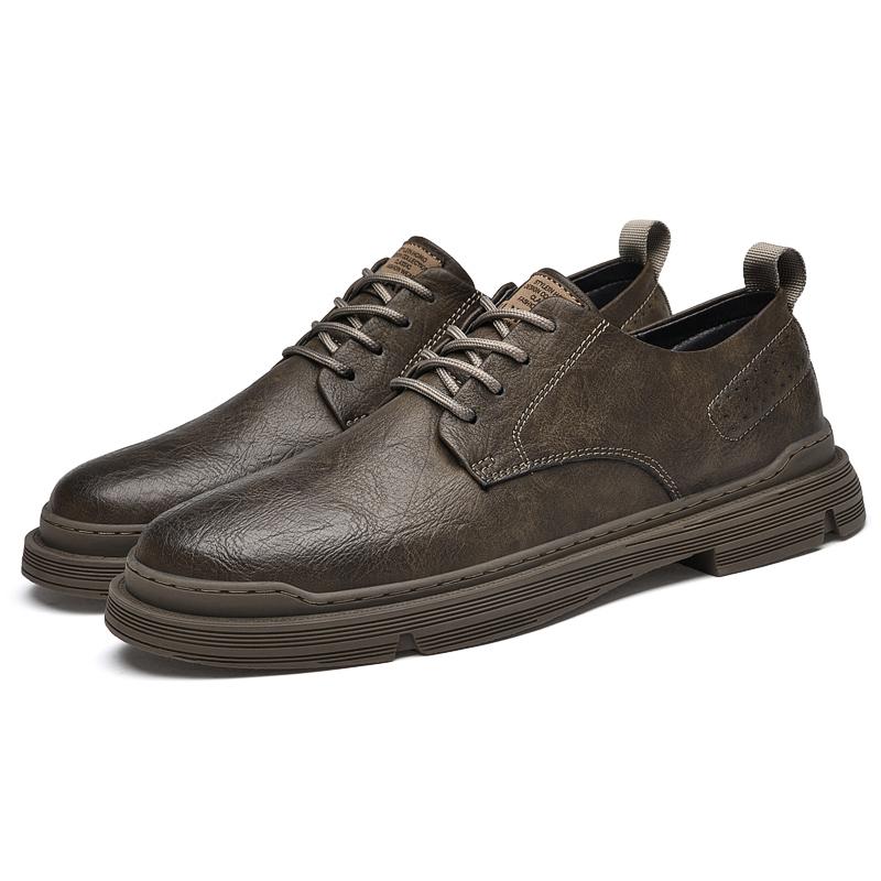 

Классические ретро мужские кроссовки Топ Мягкая подошва Оксфорды Британский стиль Мужские из натуральной кожи Туфли для вождения Деловые формальные кожаные туфли 45 коричневый