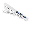 Funny Blue Green Black Colors Stripe Design Tie Clip Mens Formal Party Jewelry Accessories Free Shipping