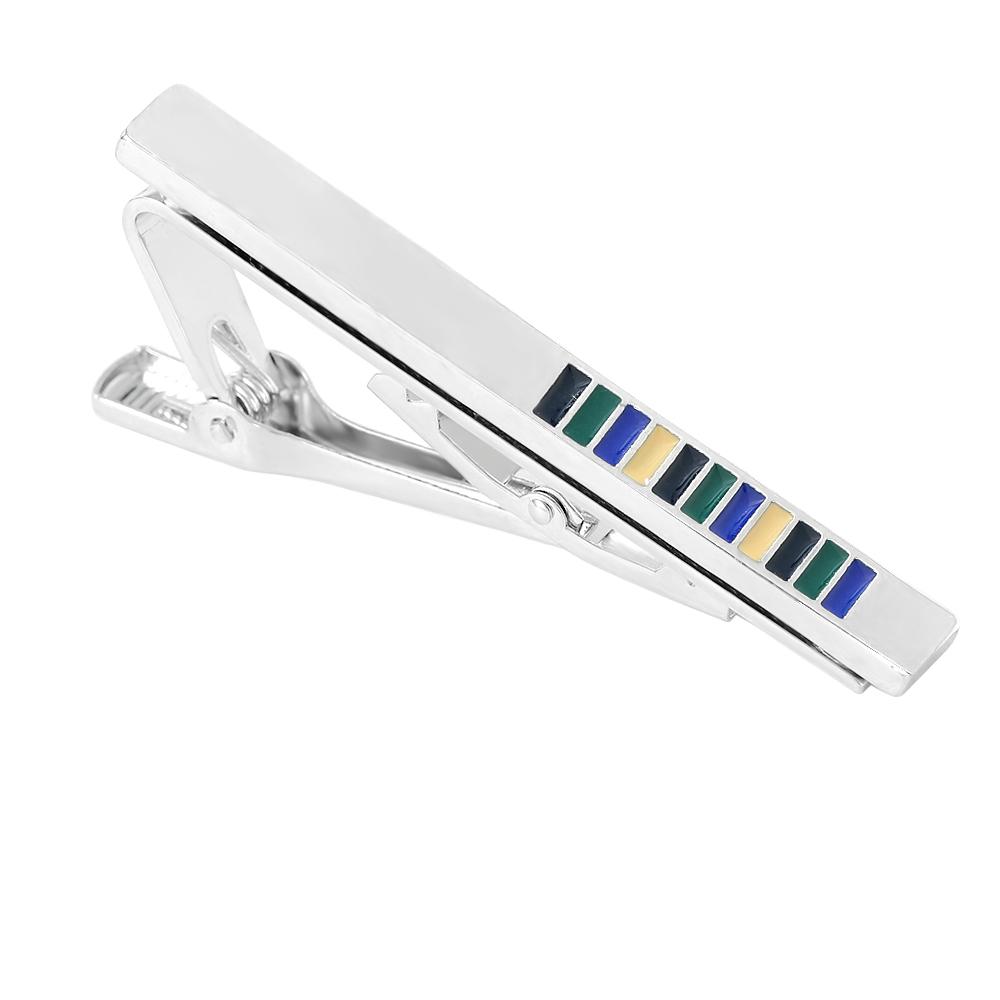 

Funny Blue Green Black Colors Stripe Design Tie Clip Mens Formal Party Jewelry Accessories Free Shipping