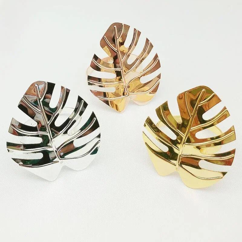 Household Table SuppliesNapkin Rings Set Wedding Party Table Decor Accessories Leaves Napkin Ring Holders Decor Napkin Buckle