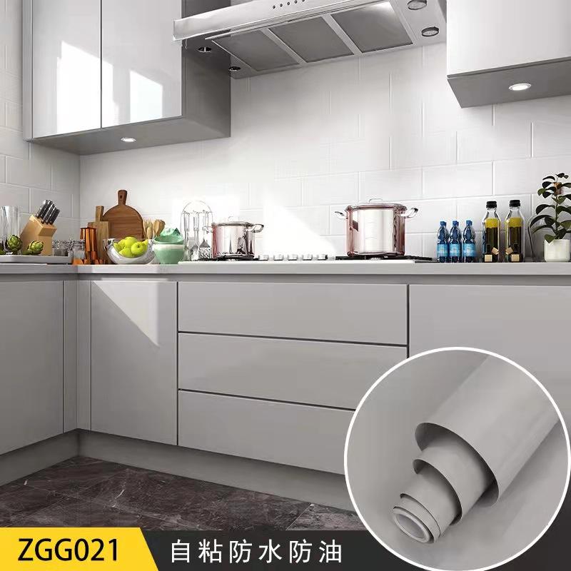60m PVC Waterproof Solid Self Adhesive Wallpaper for Furniture Peel and Stick Kitchen Vinyl Cabinet Room Decor Wall Stickers DIY