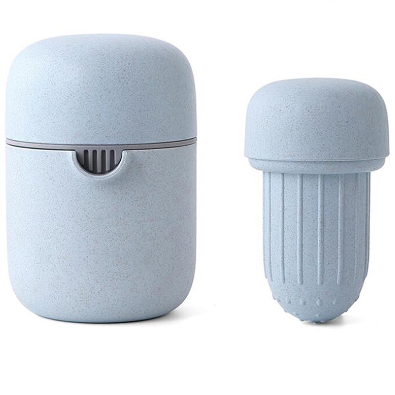 

Ручная соковыжималка для цитрусовых и апельсинов, вращающийся пресс с крышкой, противоскользящая расширитель для лимона, лайма, грейпфрута, вместительная машина 14x10cm синий