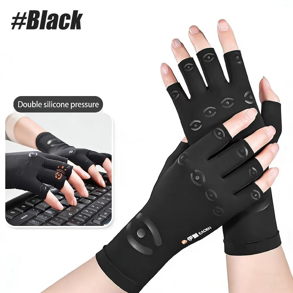 Breathable Fabric Fingerless Gloves Compression Wrap Arthritis Hand Wraps  Daily Hand Support