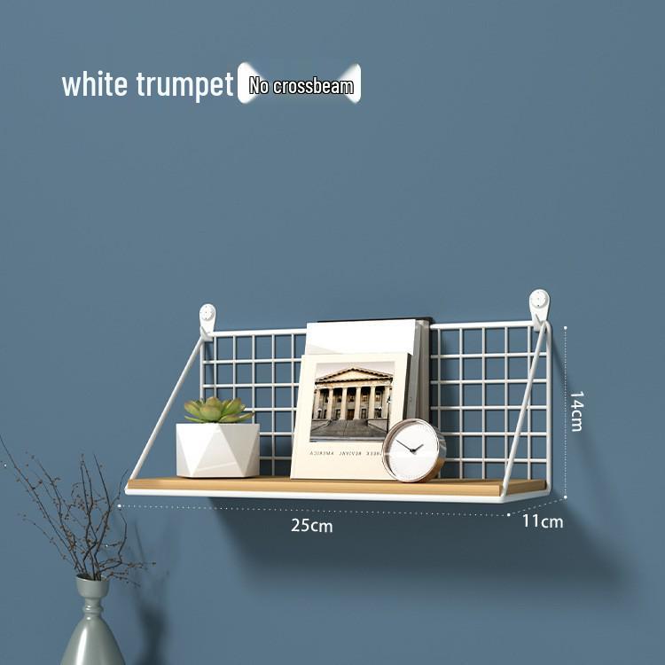 Punch-Free Wall Shelf: Cosmetic Storage with Key Hanger Hooks for Bedroom/Bathroom.