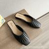Baotou half slippers female Kuaishou summer lazy one pedal flat-bottomed non-slip female slippers