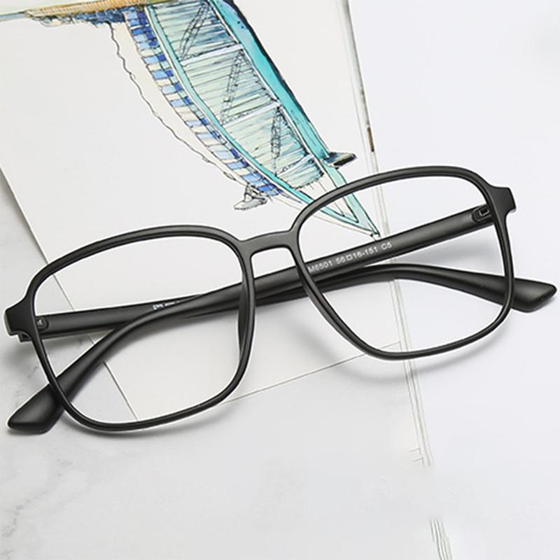 Big Square Frame Myopia Glasses Anti Blue Light Eyewear Diopter 0 to -6.0 for Men Women