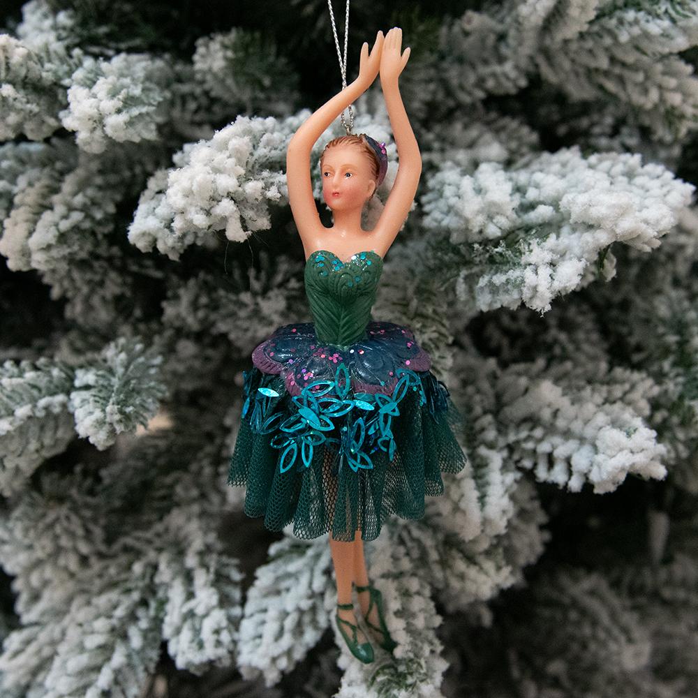 Christmas Ornaments Stree Decoration Girl Bithday Gift Xmas Plastic Hanging Decoration Dancing Silver Tutu Ballerina Christmas Gifts