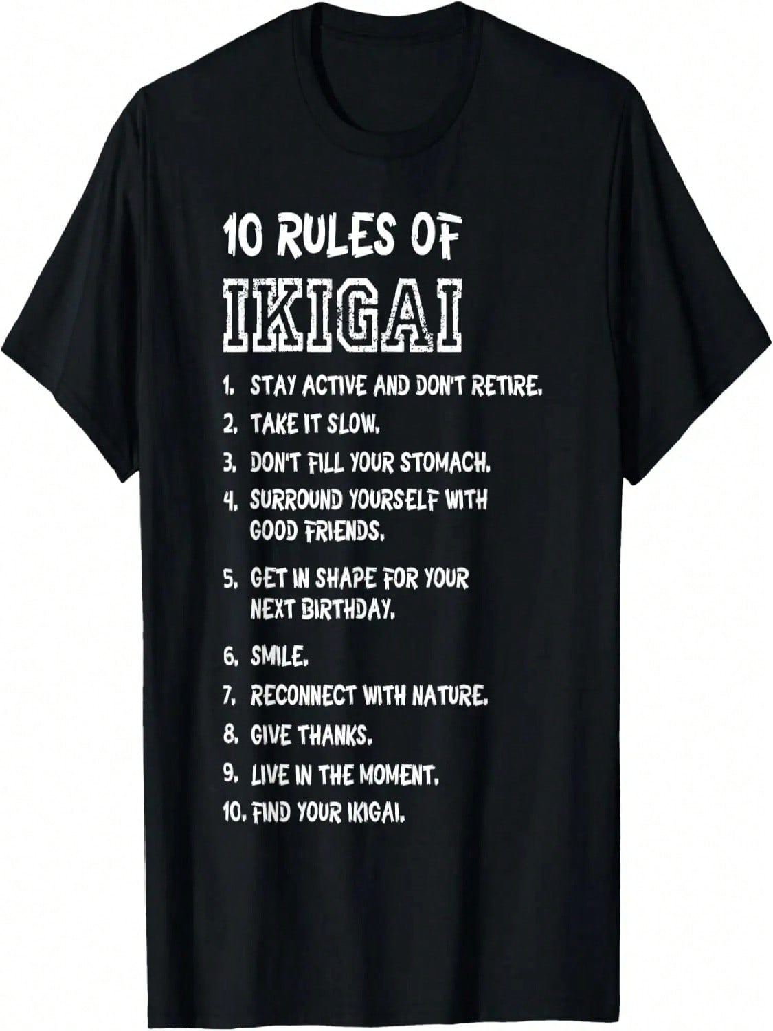 The Ten Rules Of Ikigai Life Meaning Purpose Essential Fun T-Shirt S разноцветный