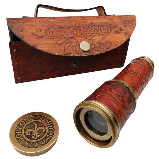 Antique Brass Leather Telescope Pirate Working Nautical Spyglass Marine Scope