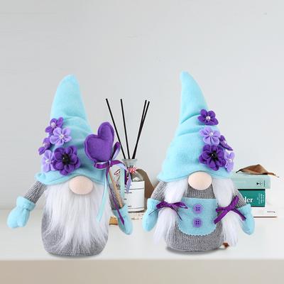 Mother's Day Ornament Faceless Gnome Plush Faceless Gonk Doll Dwarf Elf Decoration Holding Tulip Rudolph Plushie Toy Gifts