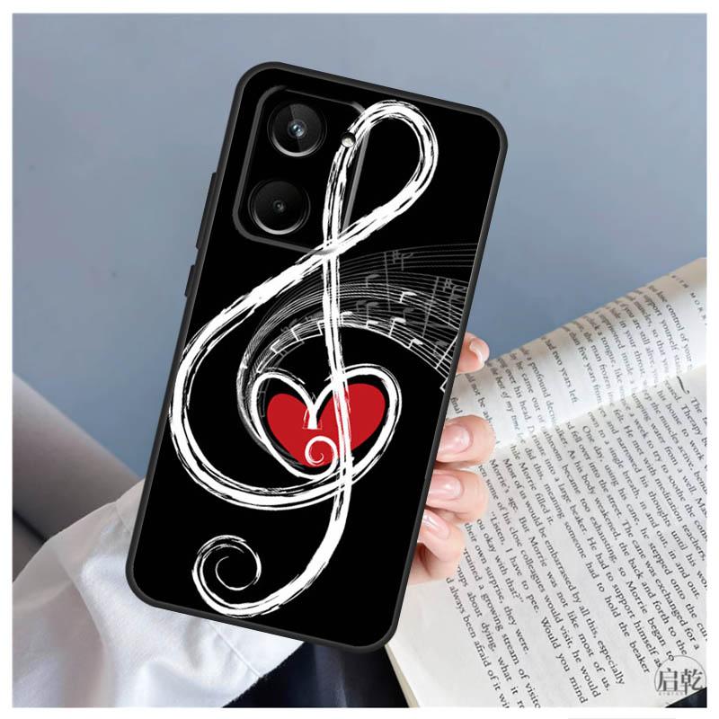 

Music Note Symbol Piano Case For Realme C51 C55 C53 C35 C33 C30 C67 C21Y C25s C15 9 10 11 12 Pro Plus GT Neo 5 Cover Realme 10 Pro Plus