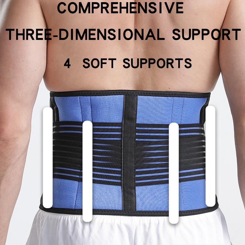 Plus Size Sports Lumbar Support Belt for Men & Women - Adjustable Waist Brace for Basketball & Fitness