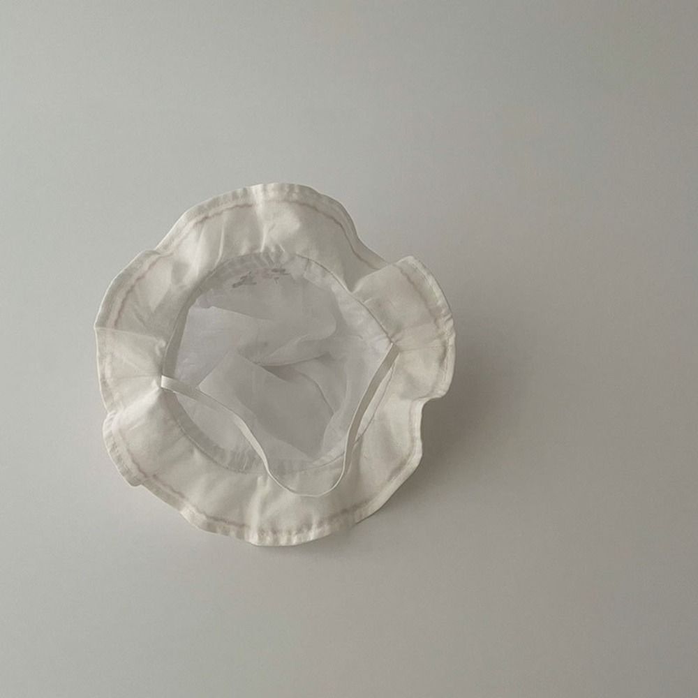 Pleated Baby Sunhat Flower Toddle Fisherman Hat Soft Infant Bucket Hat  Boy