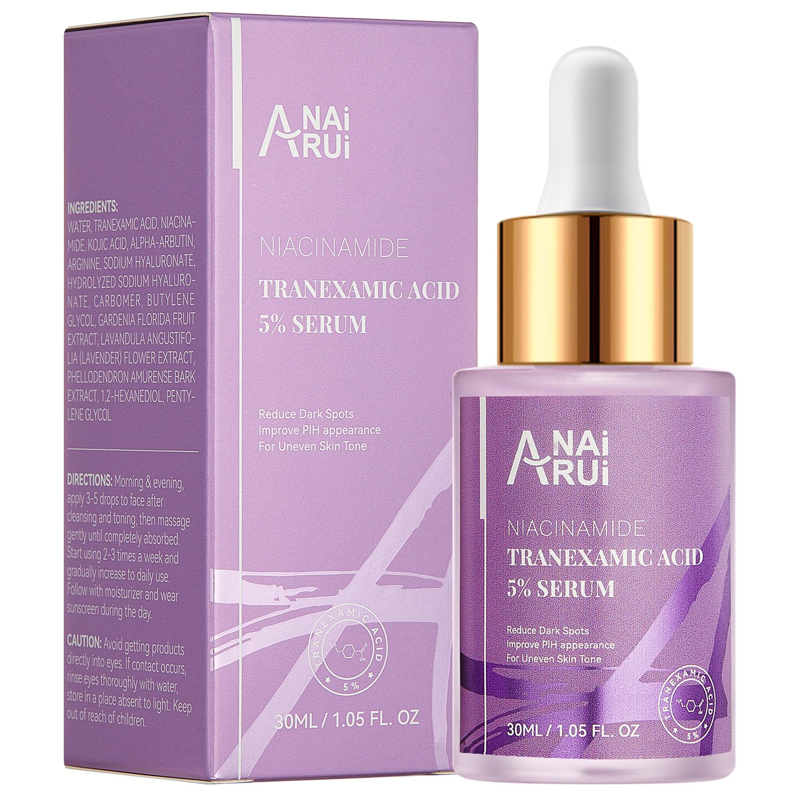 ANAiRUi 5% Tranexamic Acid Serum, Niacinamide & Hyaluronic Acid Skin Tone Balancing Essence 30ML