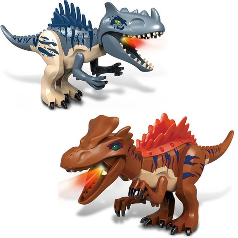 Big Dimension Assembled Construction Blocks Plaything Dinosaur World Triceratops Tyrannosaurus Children Animal Miniature Bricks Playthings for Boys