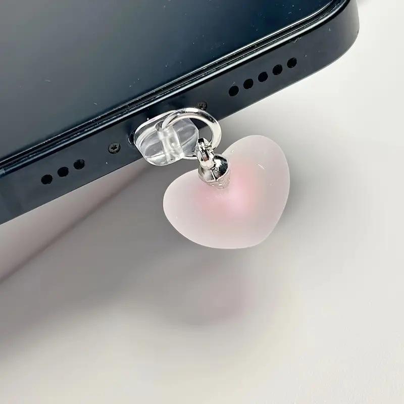 

Heart-shaped Phone Charging Port Plug A рожевий