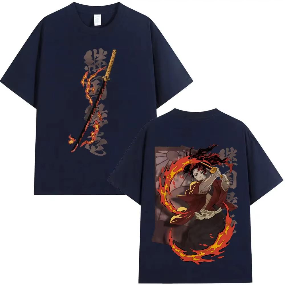 Demon SlayerKimetsu no Yaiba brand Unisexs and Womens cotton Tshirts 2026 summer Cartoon pattern Loose casual shortsleeved top