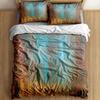 Copper Turquoise Patina Texture Duvet Cover Set King Queen Twin Single Size Duvet Cover Pillow Cases Bed Linen Set