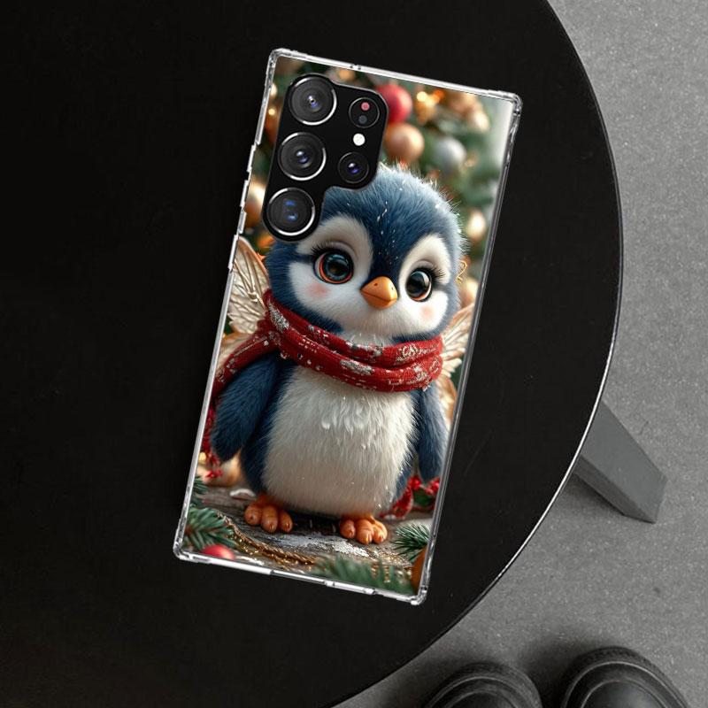 Christmas Penguin Phone Case Cover for Samsung Galaxy S26 S25 Edge S24 S23 Ultra S22 Plus S21 FE S20 + Art Customized Fundas Gal