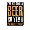 Vintage Beer  BBQ Metal Iron Sign  Retro Wall Decor for Home Kitchen Bar Club and Man Cave