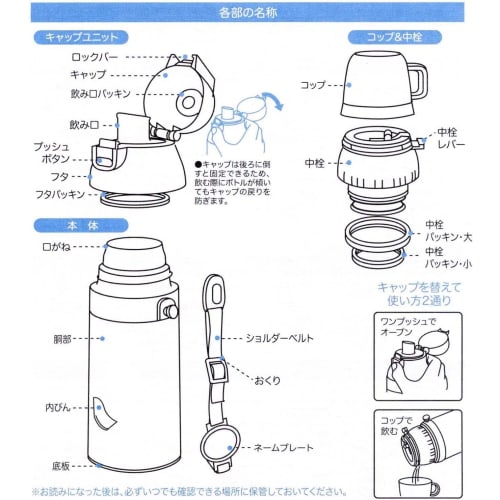 Skater Children's Water Bottle, 2-Way, 420ml (Direct Drinking) or 350ml (Cup Drinking), Minecraft Design, Small Capacity, Stainless Steel, Insulated,