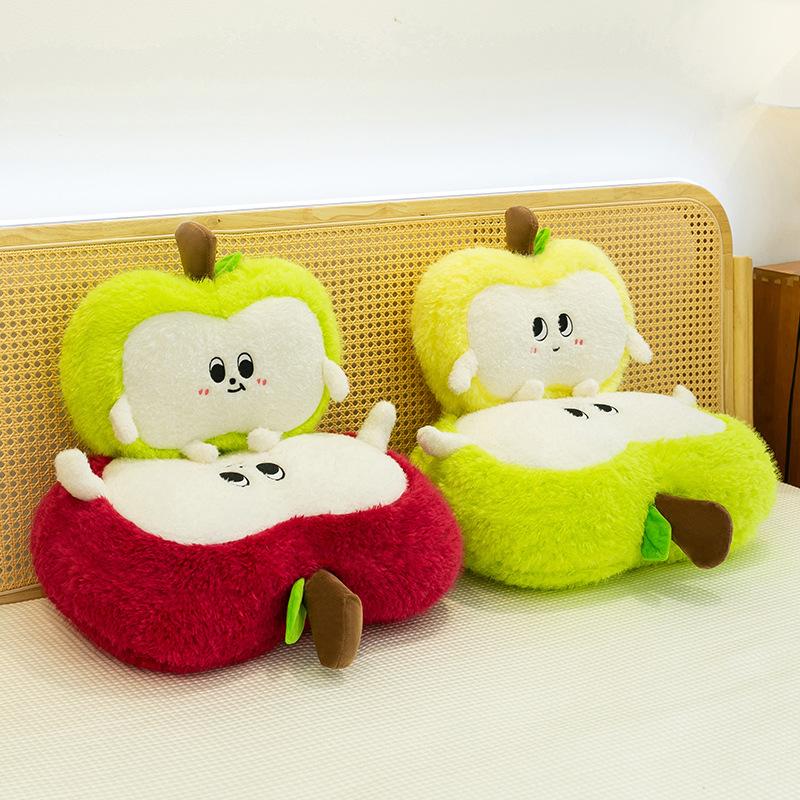 Super cute apple plush toy children's doll girls office throw pillow bedside table chair pillow home ornament