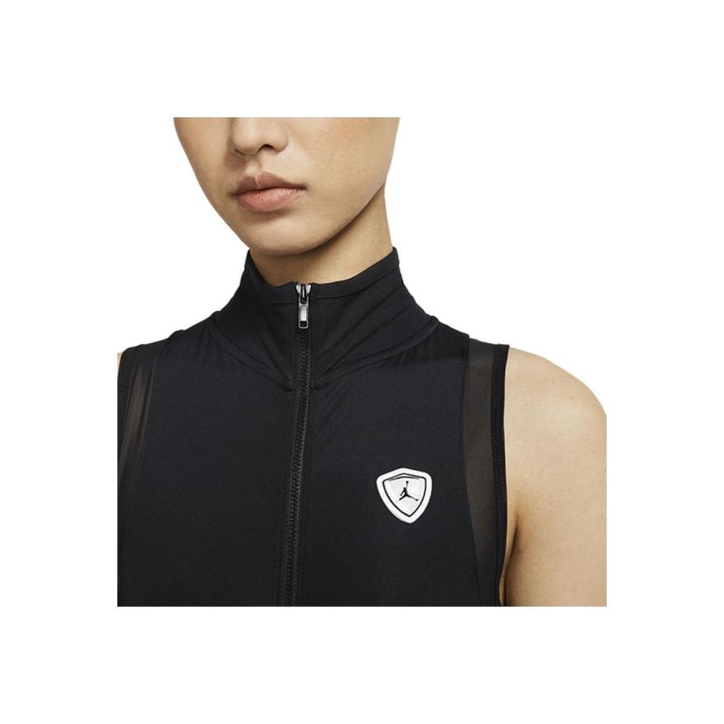 Jordan Logo Print Bodysuit Women Activewear Black CV7448-010