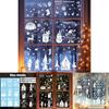 Weihnachts Schneeflocke Rentier Fensteraufkleber mit statischen Glasaufklebern für Feiertagsdekoration