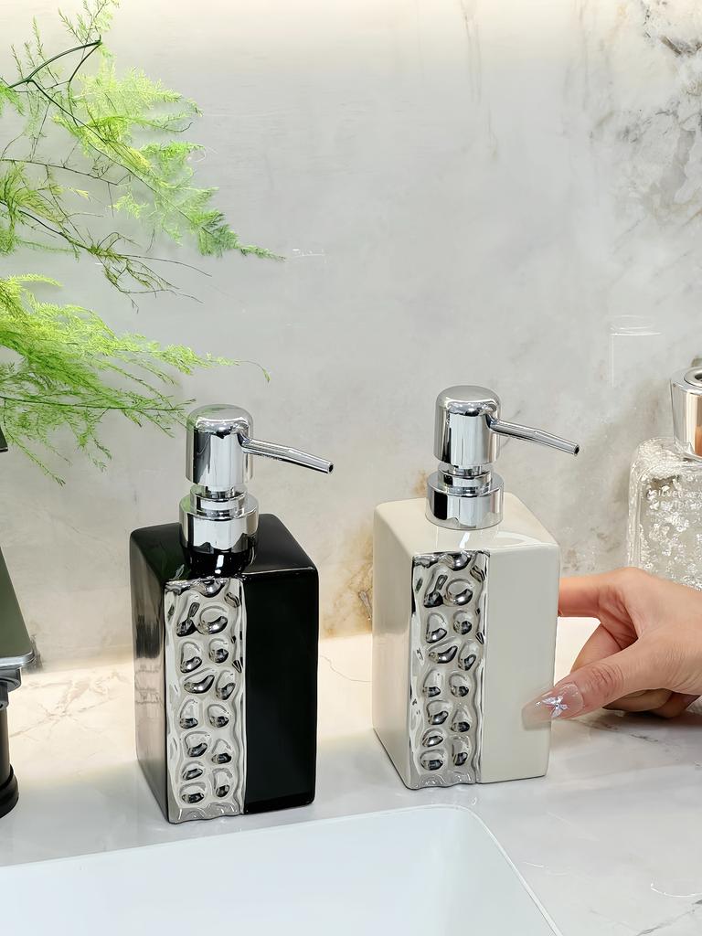Ceramic Lotion Bottle Household Shampoo Bath Gel Hand Sanitizer Bottle Bathroom Accessories Soap Dispenser Shampoo Dispenser