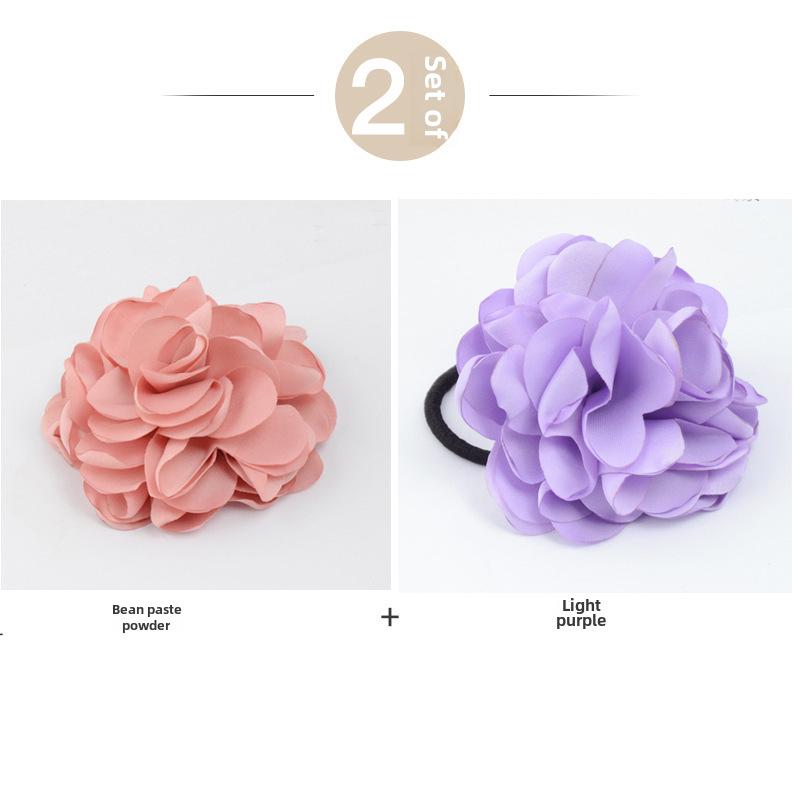 Korean Fashion Fabric Floral Hair Accessory: Camellia Rose Hairband
