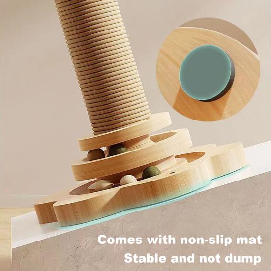 Katzenkratzbaum Katzenkratzbaum mit Ball und Federspielzeug Interaktiver Ball