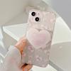 Glitter Ins Powder Love Holder for IPhone 17 Mobile Phone Case 13 Transparent for IPhone16pro Max for 11