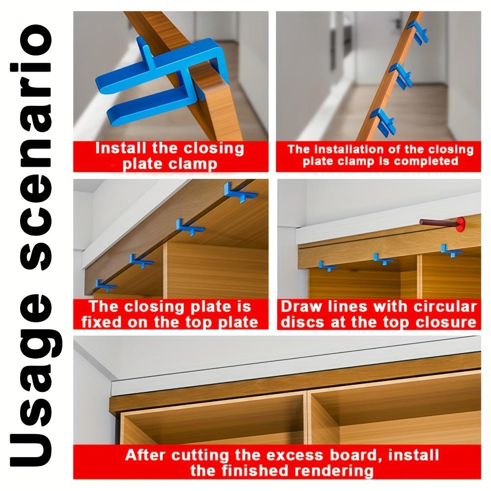 9pcs Blue Plastic Woodworking Jig Set - Versatile Marking Tools for Cabinets, Sills & Joinery, Includes 1 Pencil & 4 Round Markers,Ideal for Carpentry