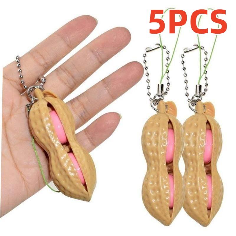 New Edamame Pea Key Chain - Relieve Stress Boredom Versatile Stress Reliever Toys Surprise For Kids Adults