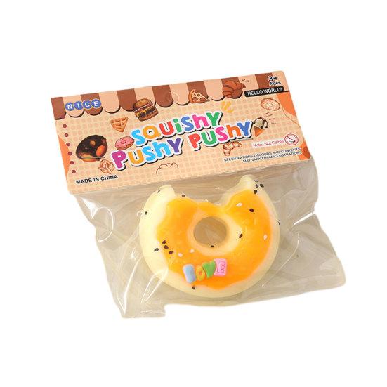 Stress Relief Croissant Squeeze Toy Waffle Donut Cheese Bread Sensory Toy Simulated Food Pinch Fidget Toy Decompression Tools