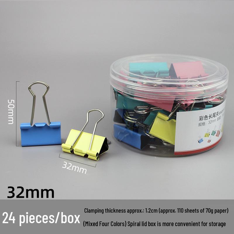 Colored 41mm Swallowtail Clip for Documents and Office Supplies