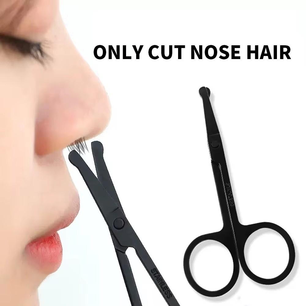 Round Head Nose Hair Cut Stainless Steel Eyebrow Trimming  Beauty Tool
