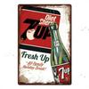 Carbonated Soda Drinks Tin Sign Shabby Vintage Decorative Plaque Wall Decor Bar Home Decor Iron Plate Painting Poster Art Sig