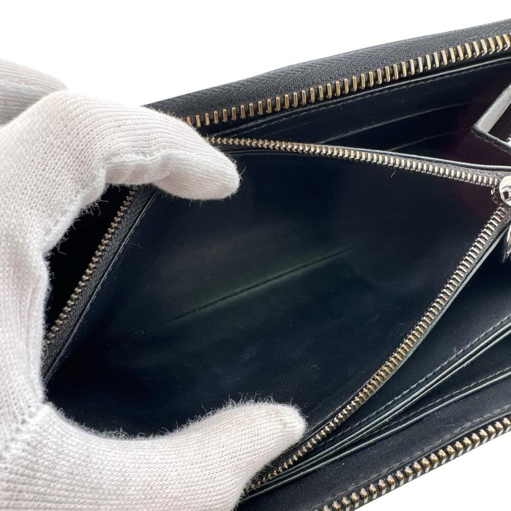 Louis Vuitton M90075 Round Zip Wallet Vernis PVC Purse Black PVC Used