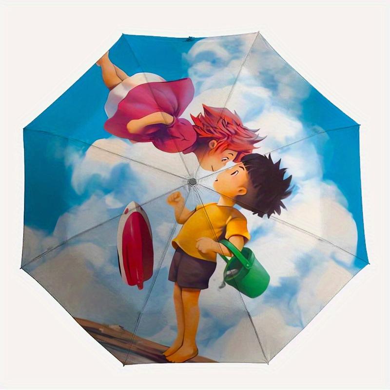 

1pc Ponyo on the shore Themed High-quality Umbrella,Automatic Opening and Closing Umbrella,Multi-functional Umbrella G0811243