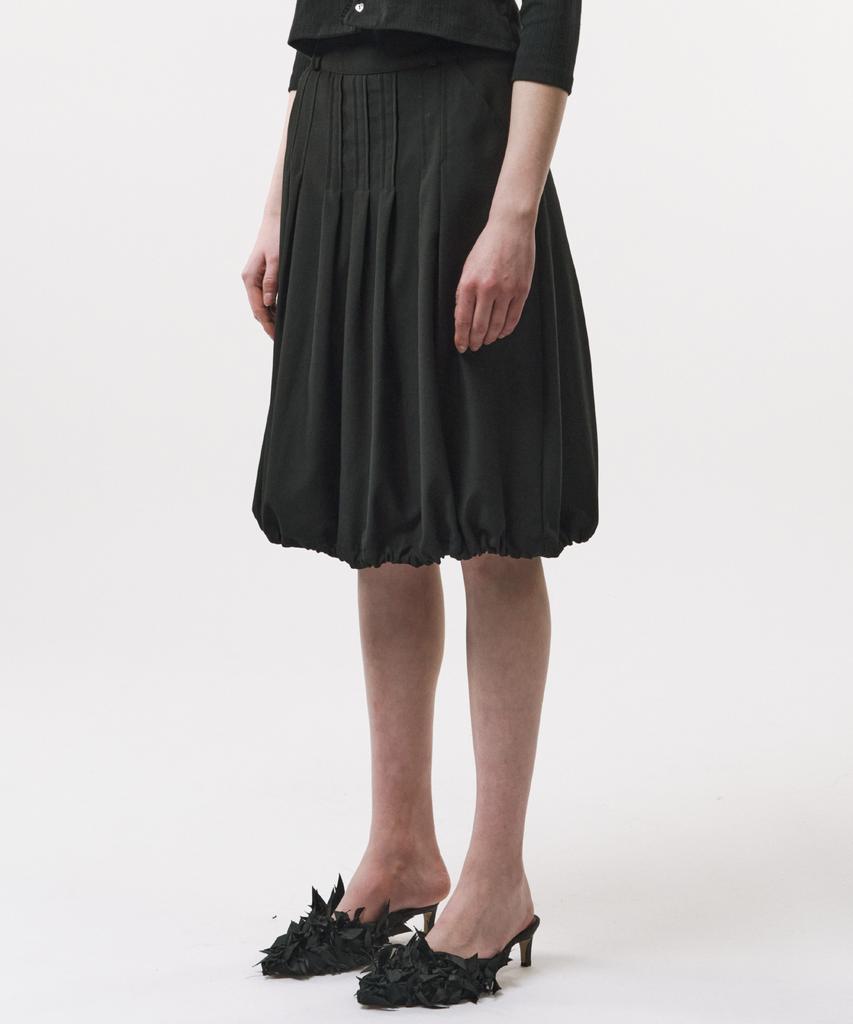 Podeowedeo Pintuck Balloon Skirt (Black)