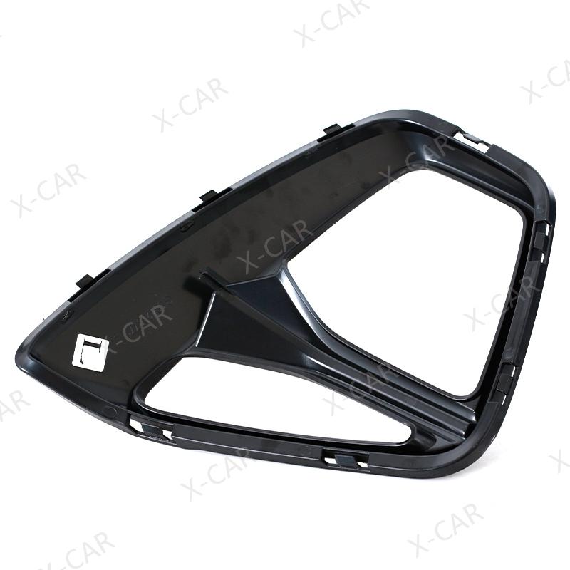 Matte Black For Chevrolet Blazer Front Bumper Fog Light Lamp Trim Cover Frame Grille Lid Bezel Hood