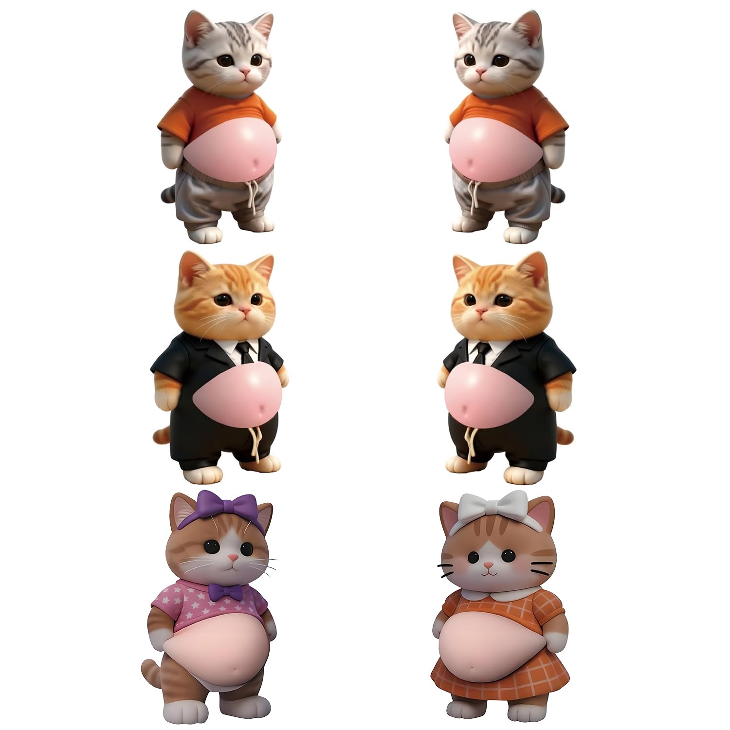 

SUANES 3D Cat Belly Stickers Soft Belly Unique and Cute 3D Squishy Stickers for Sticker Decorating Cell Diaries - Stickers, Fun, Books, Phones,