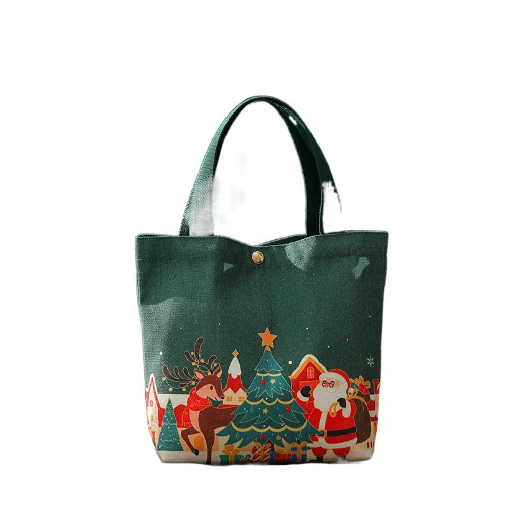 Cartoon Christmas Handbag Santa Claus Xmas Eve Packaging Bag Portable Christmas Gift Box Birthday