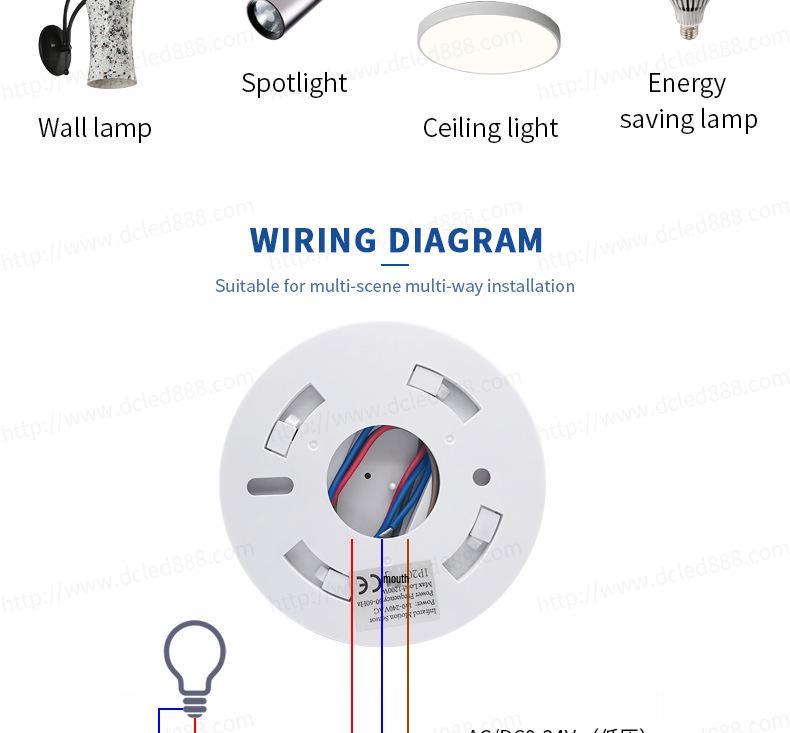360° Ceiling PIR Motion Sensor 100-240V