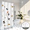 1 Piece of Cute Naughty Cat Pattern Bathroom Curtain, Partition Curtain, Adds a Cute Element to the Bathroom, Made of Peva Material, Easy to Clean