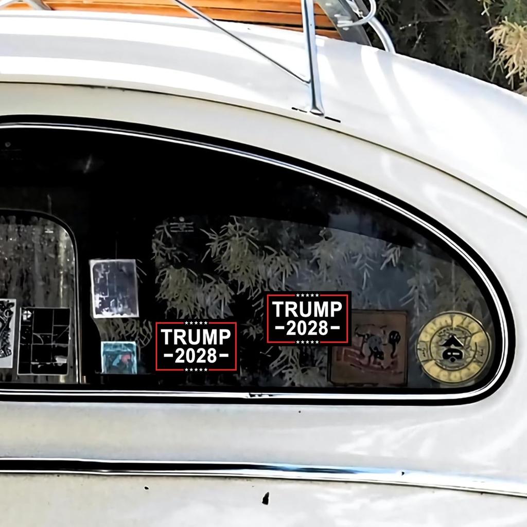 100Pcs Trump 2028 Stickers 2028 President Election Stickers and Decal for Car Bumper Motorcycles Helmets Laptop Window Waterproof Decor 2x3 Inch