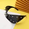 Women Men Unsiex Sunglasses with Rivet Studded Popular UV400 Protective Sunglasses for Daily Wear Hiphop Dance Eyewears