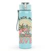 1PC Beach Waves Tropical Print 750ml Color Plastic Sports Water Bottle Leakproof Flip Straw Lid Suitable for Sports Office Home Use